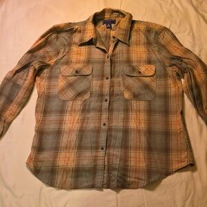 Chaps Multicolor Plaid Button Down Shirt